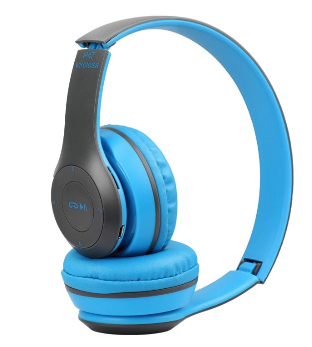 Casti audio P47 5.0+EDR WIRELESS Bluetooth Radio MP3 Albastru / Gri
